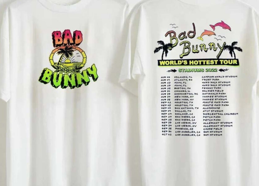 Bad Bunny 2022 Tour Shirt Size XXL
